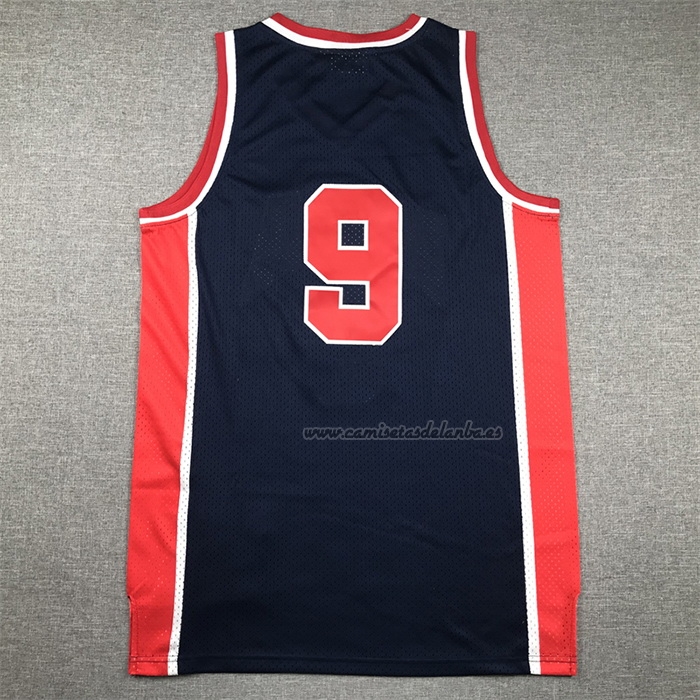 Camiseta USA 1984 Michael Jordan NO 9 Azul